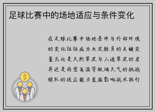 足球比赛中的场地适应与条件变化